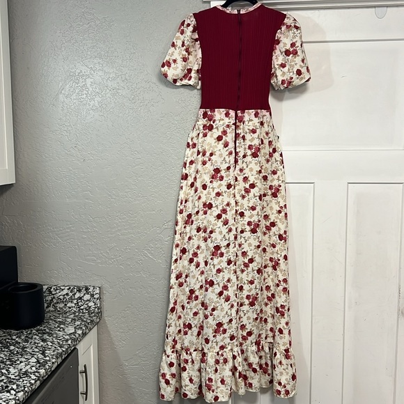 1970’s TERRI PETITES VINTAGE CALIFORNIA FLORAL MAXI DRESS XS - Picture 6 of 16